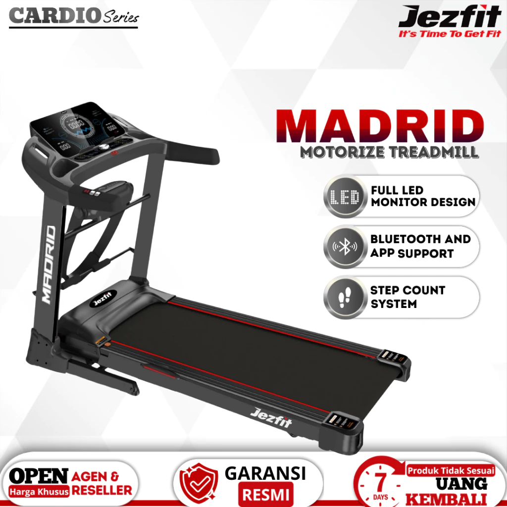 Treadmill Elektrik Madrid Smart LCD Display Screen Dengan Fitur Step Count 3